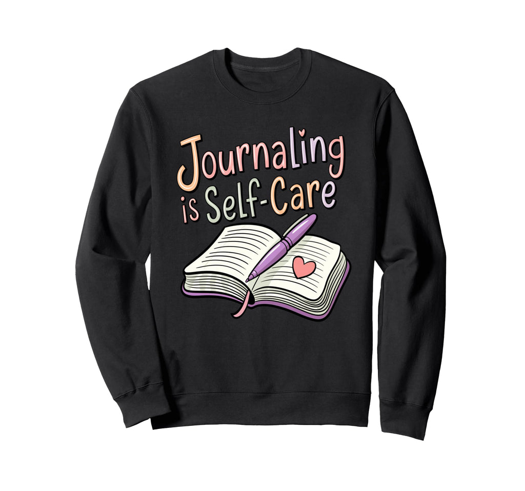 Journaling Is Self Care Reflect And Sweatshirt - Novelty Apparel Unisex - T-Shirt, Sweatshirt, Hoodie