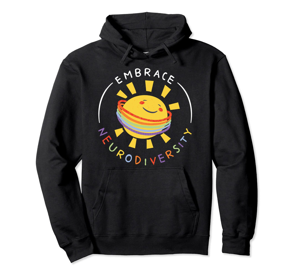 Embrace Neurodiversity Brain Adhd Hoodie - Novelty Apparel for Adults - T-Shirt, Sweatshirt, Hoodie