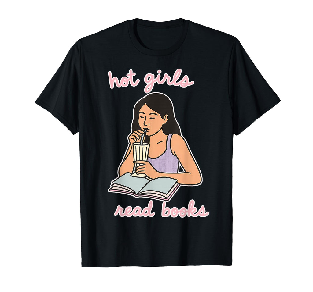 Book Lovers Hot Read Books T-Shirt - Fun Novelty Design Men Women - T-Shirt, Sweatshirt, Hoodie
