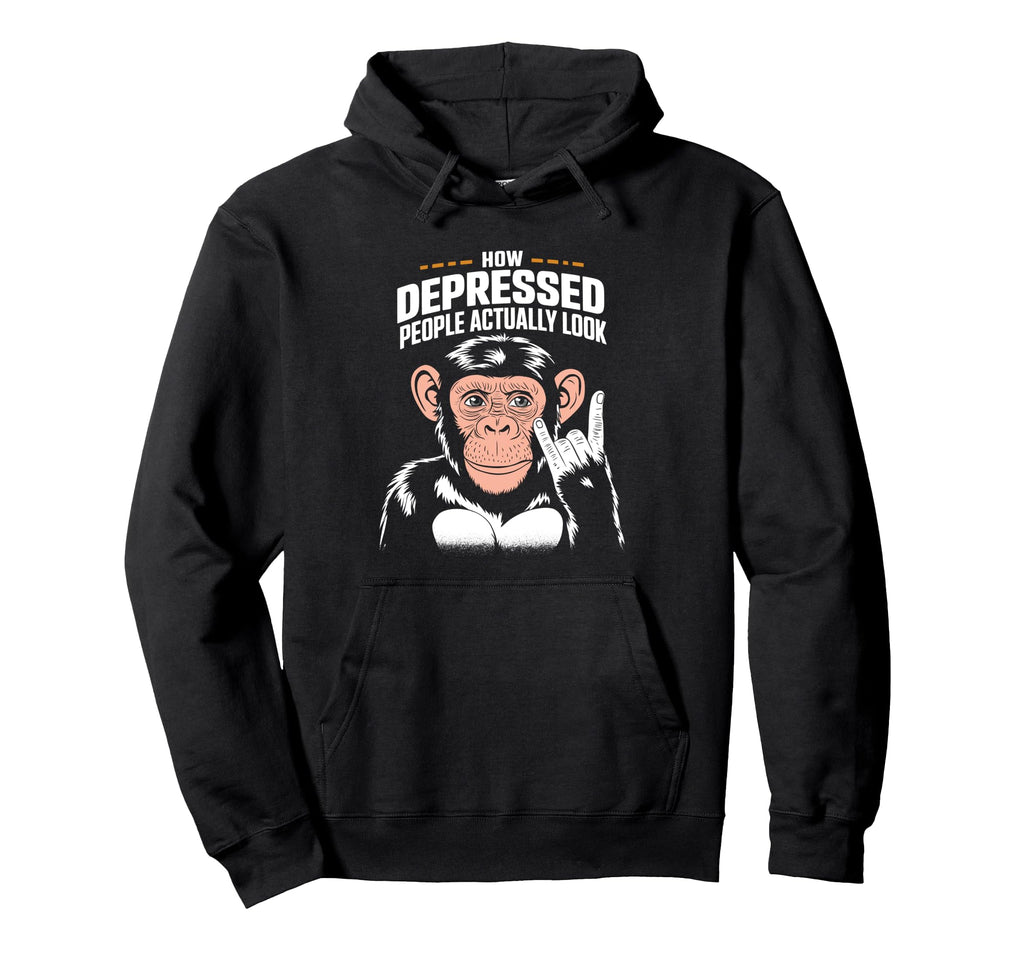 Depression Has No Face Mental Health Hoodie - Fun Novelty Design Men Women - T-Shirt, Sweatshirt, Hoodie