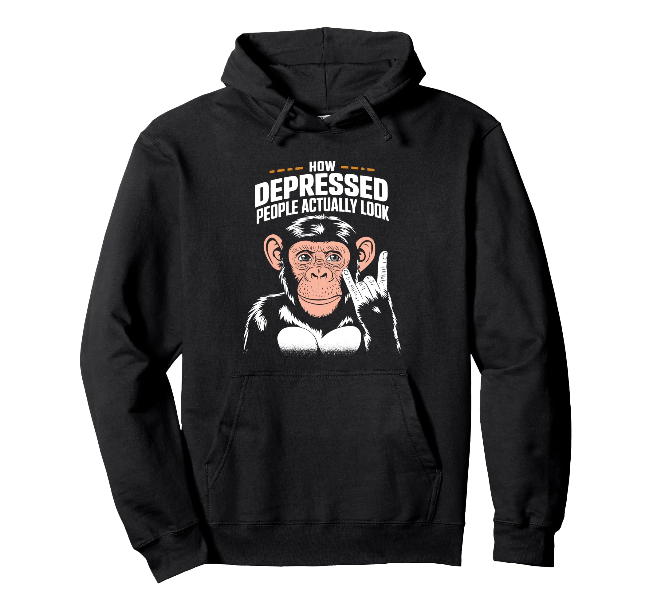 Depression Has No Face Mental Health Hoodie - Fun Novelty Design Men Women - T-Shirt, Sweatshirt, Hoodie
