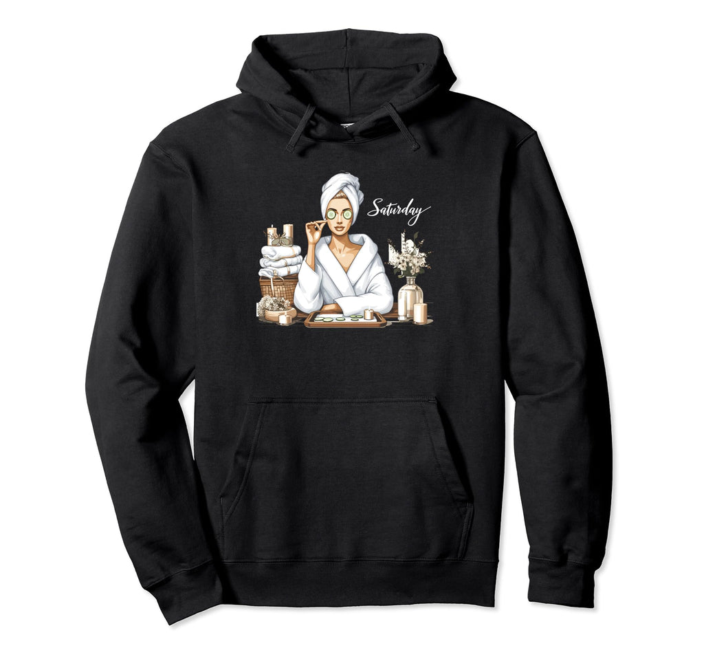 Saturday Spa Day Diva Self Care Self Hoodie - Minimalist Print for Adults - T-Shirt, Sweatshirt, Hoodie