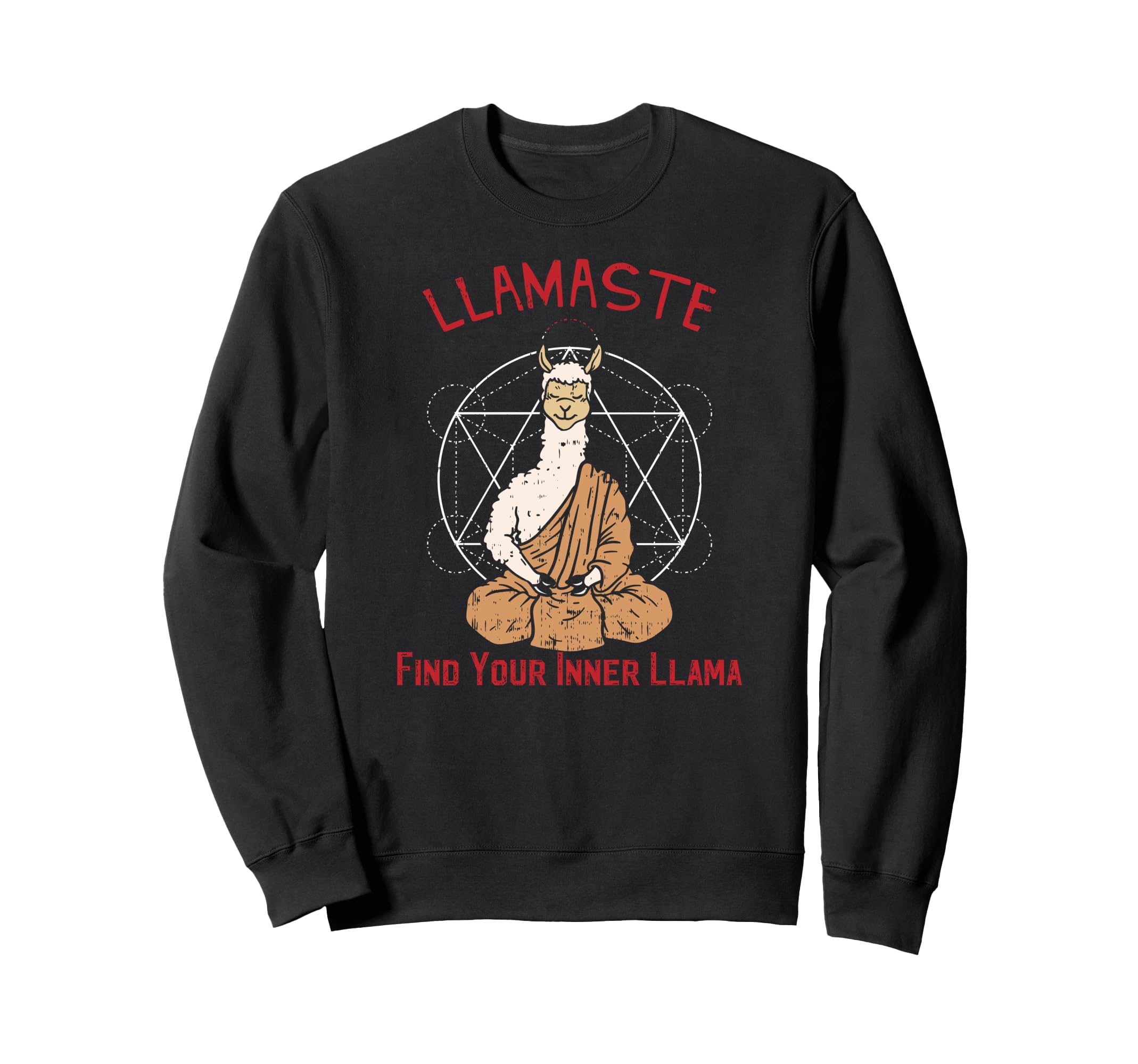 Llamaste Find Your Inner Llama Sweatshirt - Custom Art Print for Adults - T-Shirt, Sweatshirt, Hoodie