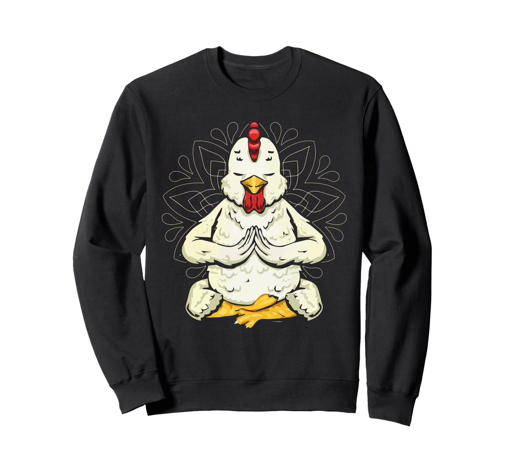 Chicken Yoga Meditation Yoga Poses Sweatshirt - Minimalist Print Unisex - T-Shirt, Sweatshirt, Hoodie
