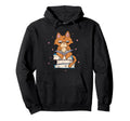 Cat Reading Book Lover Bookworm Bibliophile Hoodie - Graphic Print Unisex - T-Shirt, Sweatshirt, Hoodie