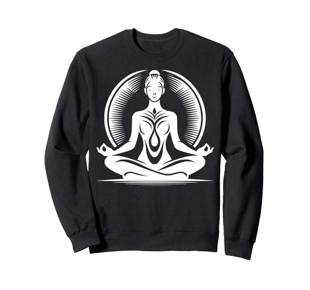 Elegant Meditative Figure Adults Sweatshirt - Fun Novelty Design Men Women - T-Shirt, Sweatshirt, Hoodie