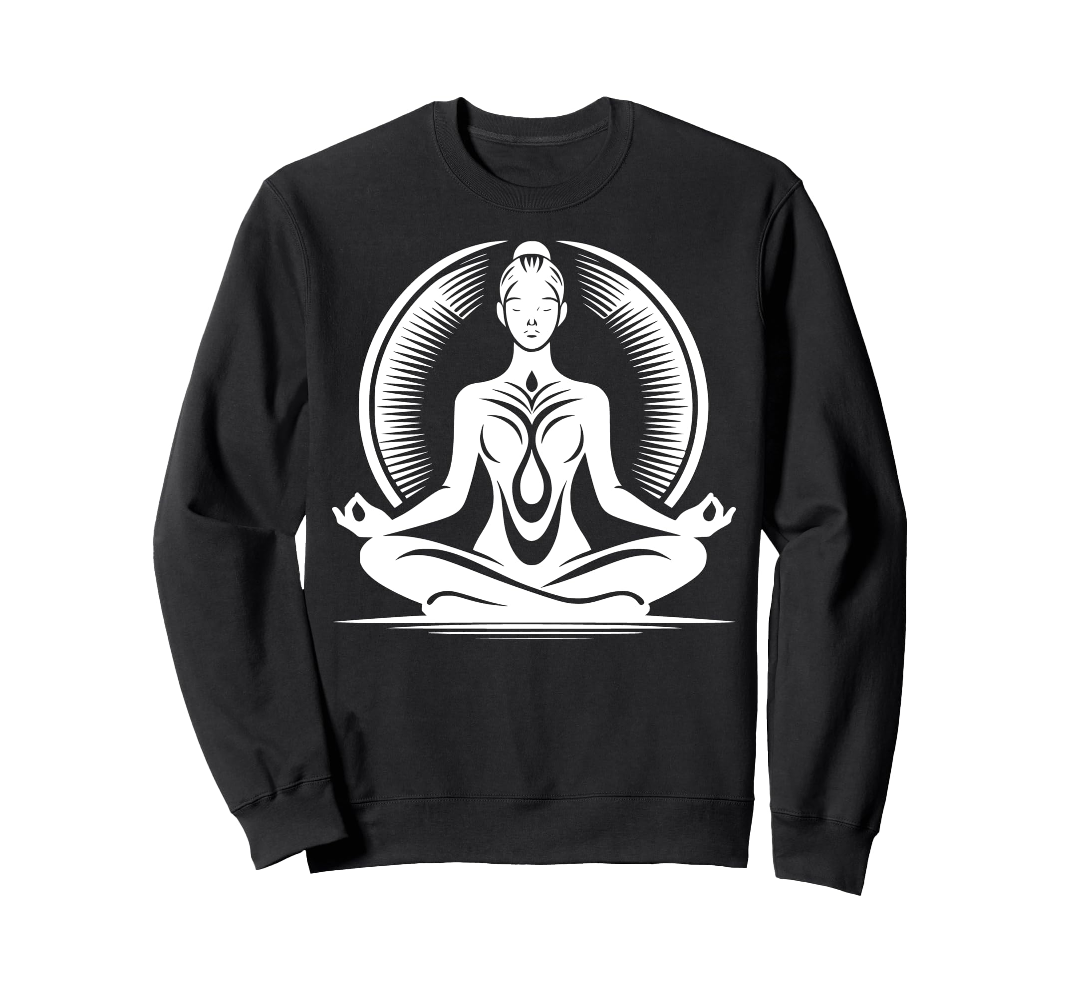 Elegant Meditative Figure Adults Sweatshirt - Fun Novelty Design Men Women - T-Shirt, Sweatshirt, Hoodie