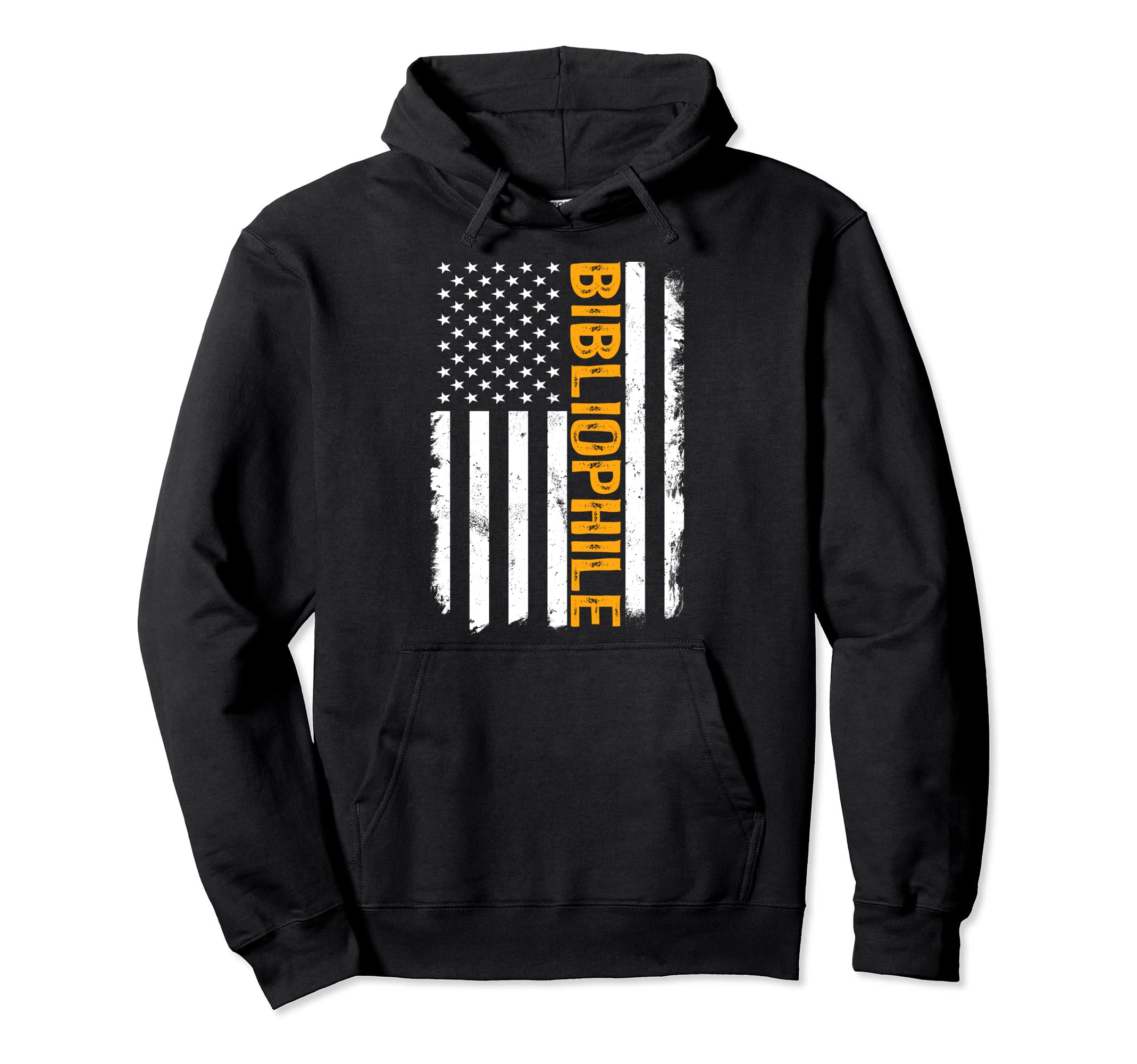 Bibliophile American Flag Bookworm Book Hoodie - Fun Novelty Design Unisex - T-Shirt, Sweatshirt, Hoodie
