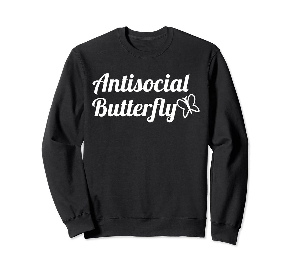 Antisocial Butterfly Sweatshirt - Trendy Graphic for Adults - T-Shirt, Sweatshirt, Hoodie
