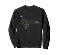 Funny Serotonin Molecule Science Sweatshirt - Minimalist Print Men Women - T-Shirt, Sweatshirt, Hoodie