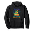Happier When Im Reading Book Dragon Hoodie - Minimalist Print Men Women - T-Shirt, Sweatshirt, Hoodie