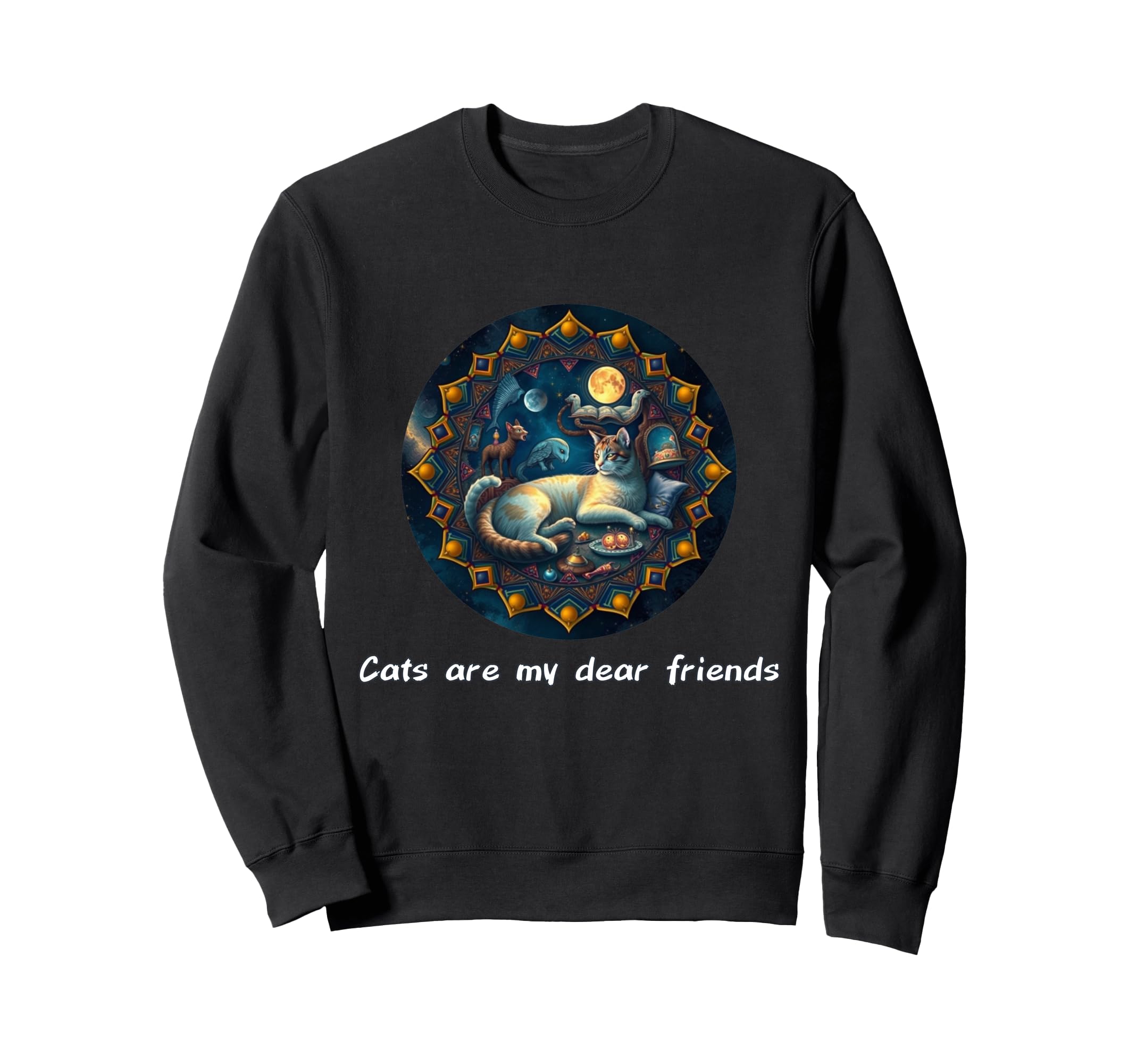 Cats Are My Best Friends Sacred Sweatshirt - Minimalist Print Men Women - T-Shirt, Sweatshirt, Hoodie