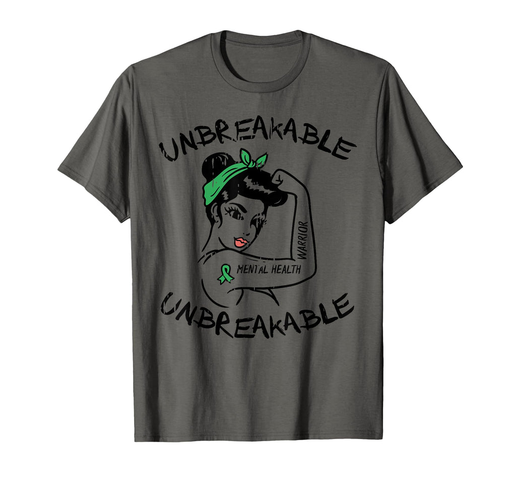 Ms Unbreakable Ribbon Mental Health T-Shirt - Unique Graphic Men Women - T-Shirt, Sweatshirt, Hoodie