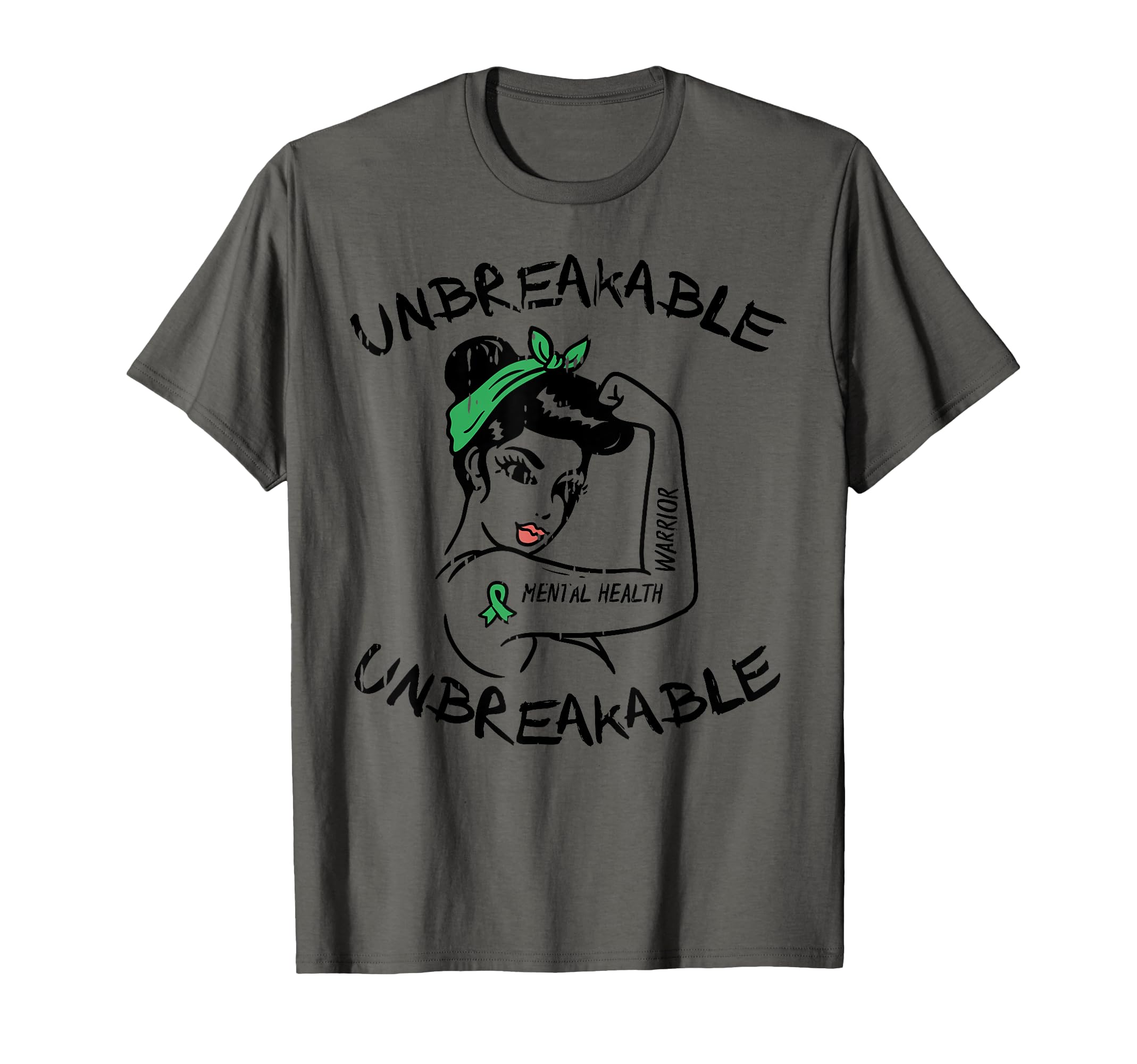 Ms Unbreakable Ribbon Mental Health T-Shirt - Unique Graphic Men Women - T-Shirt, Sweatshirt, Hoodie