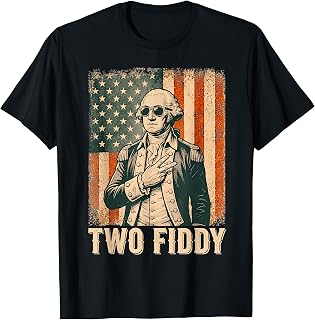 George Washington Two Fiddy 250 Anniversary Funny July 4th T-Shirt Unisex T-shirt, Sweatshirt, Hoodie, Long Sleeve Tee - T-Shirt, Sweatshirt, Hoodie