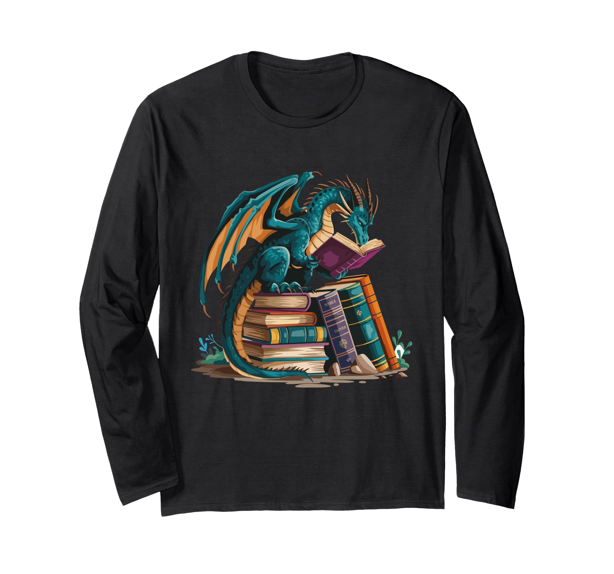 Reading Dragon Shirts Magical Book T-Shirt - Novelty Apparel Men Women - T-Shirt, Sweatshirt, Hoodie