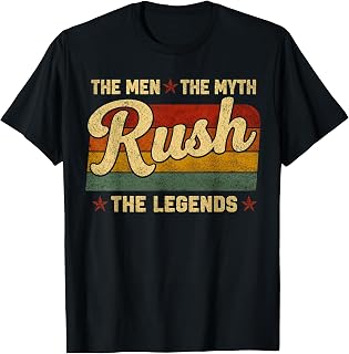 Vintage The Men The Myth Rush Legends Men Women Kids Retro T-Shirt Unisex T-shirt, Sweatshirt, Hoodie, Long Sleeve Tee - T-Shirt, Sweatshirt, Hoodie