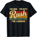 Vintage The Men The Myth Rush Legends Men Women Kids Retro T-Shirt Unisex T-shirt, Sweatshirt, Hoodie, Long Sleeve Tee - T-Shirt, Sweatshirt, Hoodie
