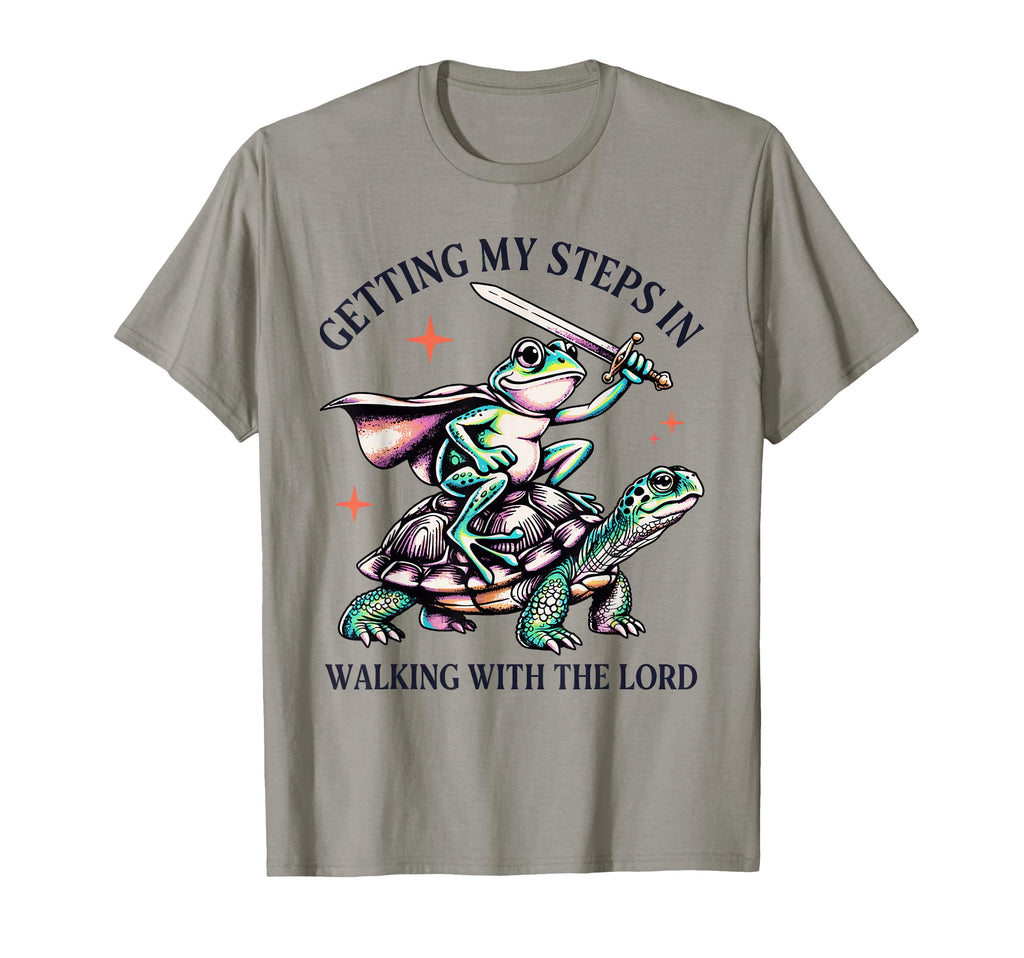 Getting My Steps Walking Lord Frog T-Shirt - Fun Novelty Design Unisex - T-Shirt, Sweatshirt, Hoodie