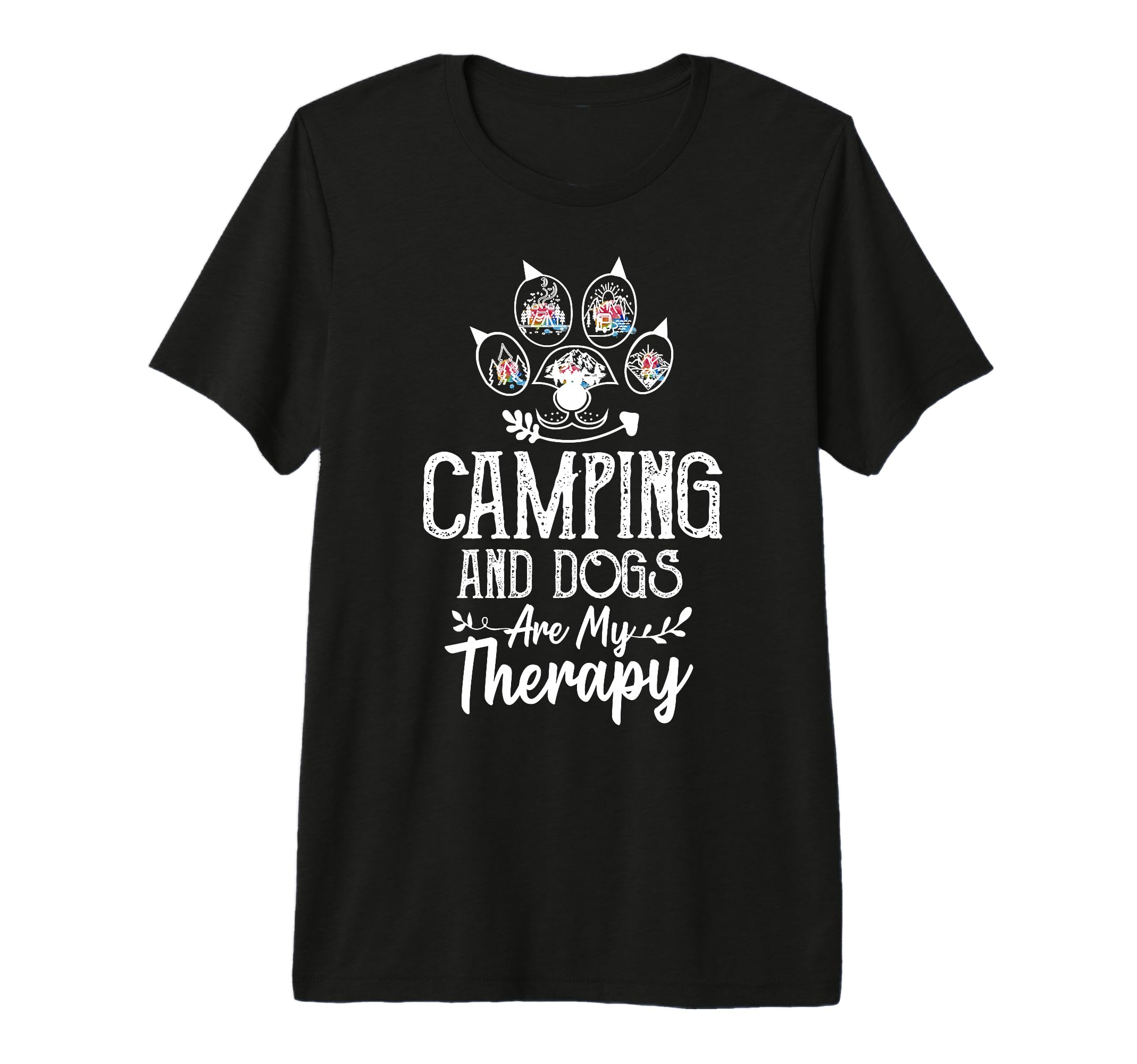 Mountain Funny Camping And Dog Are My T-Shirt - Graphic Print for Adults - T-Shirt, Sweatshirt, Hoodie