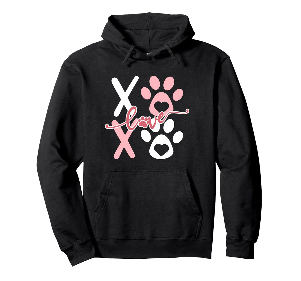 Paw Valentines Day Dog Lover Hoodie - Fun Novelty Design for Adults - T-Shirt, Sweatshirt, Hoodie