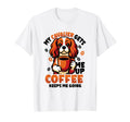 My Cavalier Gets Me Up Coffee Keeps T-Shirt - Custom Art Print for Adults - T-Shirt, Sweatshirt, Hoodie