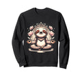 Zen Sloth Meditation Spiritual Sweatshirt - Minimalist Print for Adults - T-Shirt, Sweatshirt, Hoodie