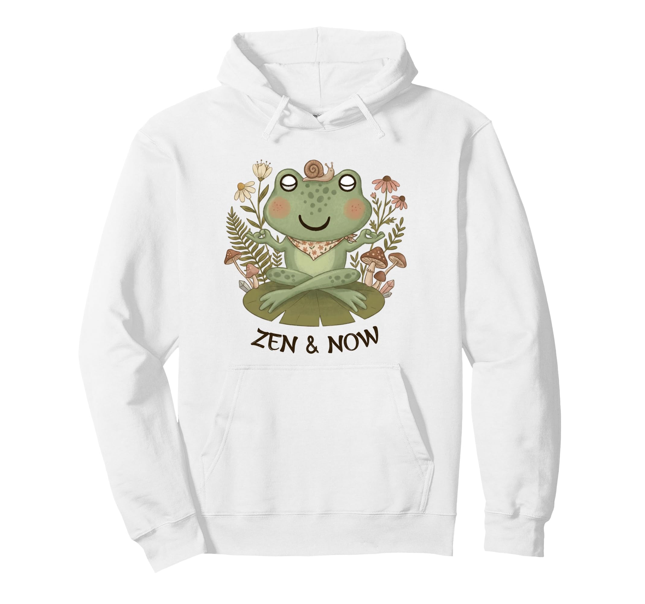 Zen Cottagecore Frog Meditation Yoga Hoodie - Streetwear Style for Adults - T-Shirt, Sweatshirt, Hoodie