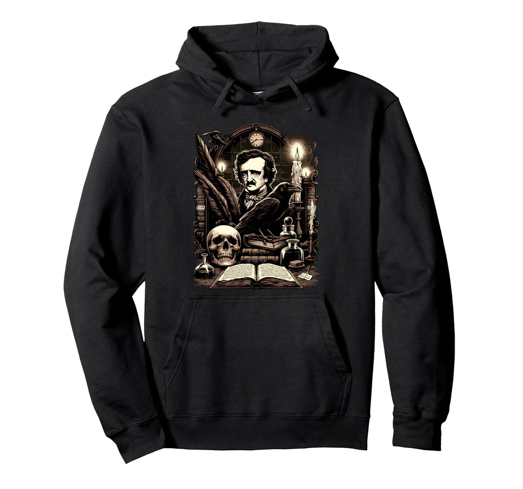 Edgar Allan Poe Raven Gothic Literature Hoodie - Aesthetic Graphic Unisex - T-Shirt, Sweatshirt, Hoodie