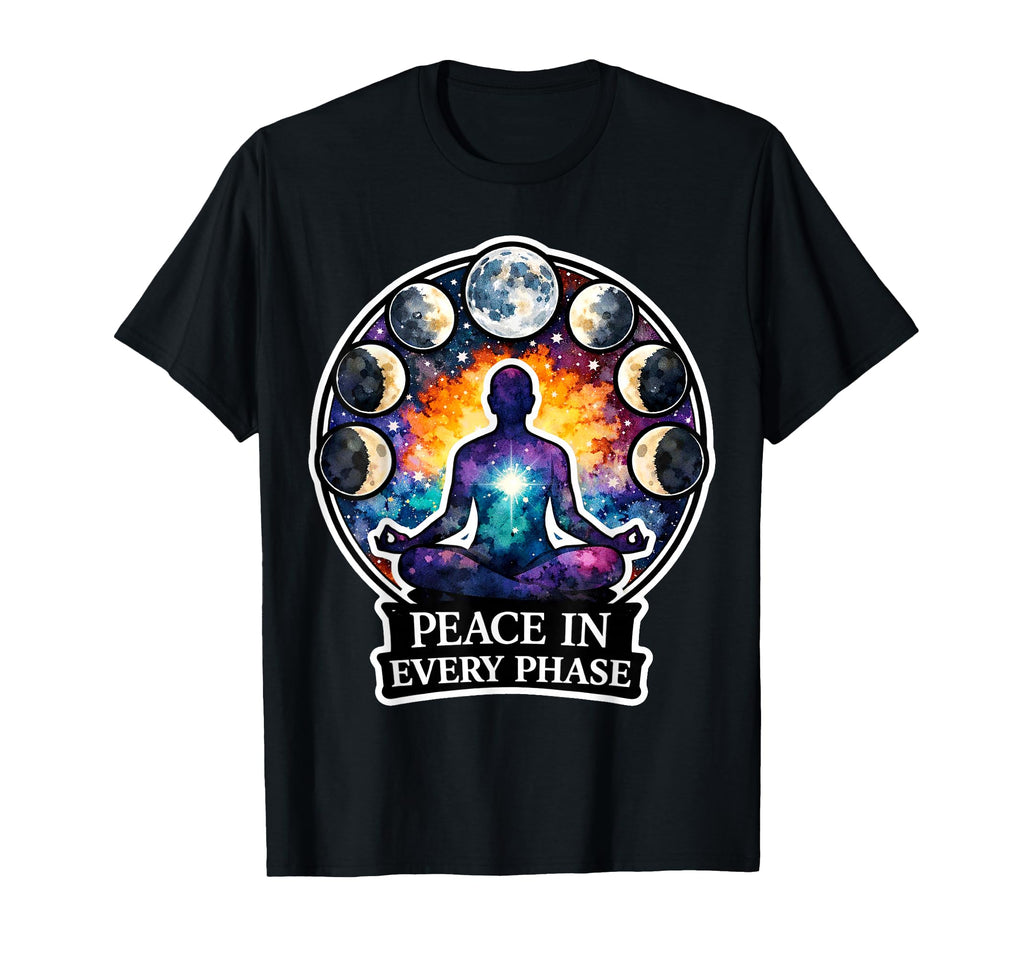 Moon Meditation Lunar Mindfulness T-Shirt - Minimalist Print Men Women - T-Shirt, Sweatshirt, Hoodie
