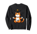 Meditation Cat Yoga Pose Relaxing Sweatshirt - Unique Graphic Men Women - T-Shirt, Sweatshirt, Hoodie