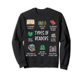 Types Readers Funny Book Nerd Sweatshirt - Minimalist Print Men Women - T-Shirt, Sweatshirt, Hoodie