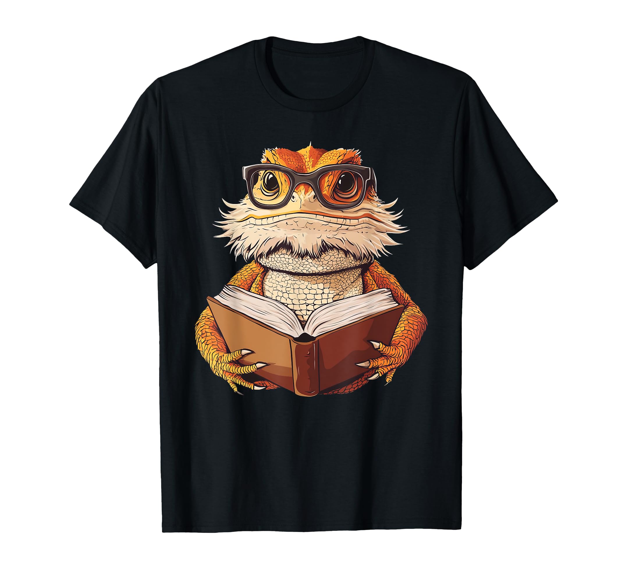 Bearded Dragon Reading Book T-Shirt - Casual Everyday Wear Unisex - T-Shirt, Sweatshirt, Hoodie