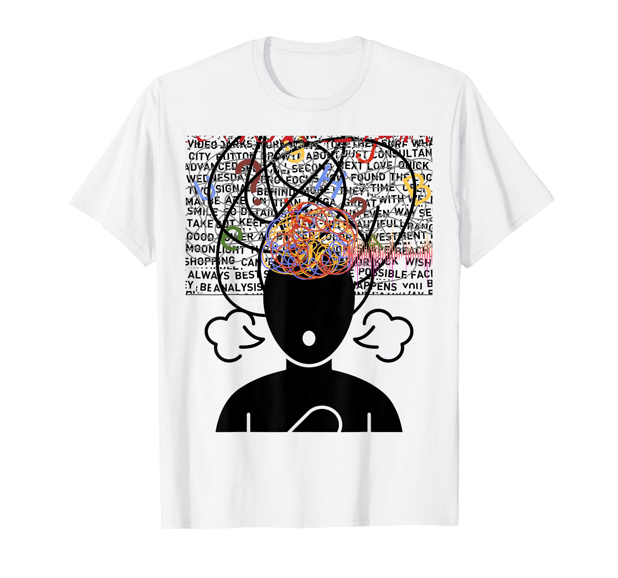 Creative Abstract Overwhelmed Mind T-Shirt - Custom Art Print for Adults - T-Shirt, Sweatshirt, Hoodie