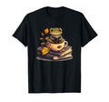 Coffee Loving Frog Reading Books T-Shirt - Casual Everyday Wear for Adults - T-Shirt, Sweatshirt, Hoodie