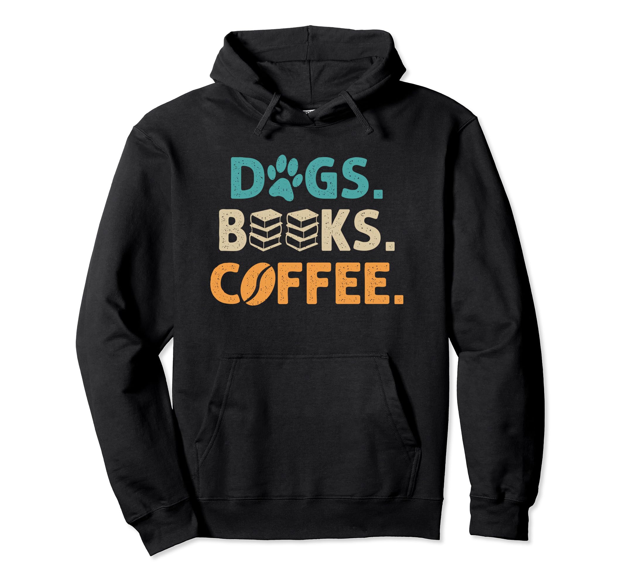 Dogs Books Coffee Funny Reading Book Hoodie - Aesthetic Graphic for Adults - T-Shirt, Sweatshirt, Hoodie