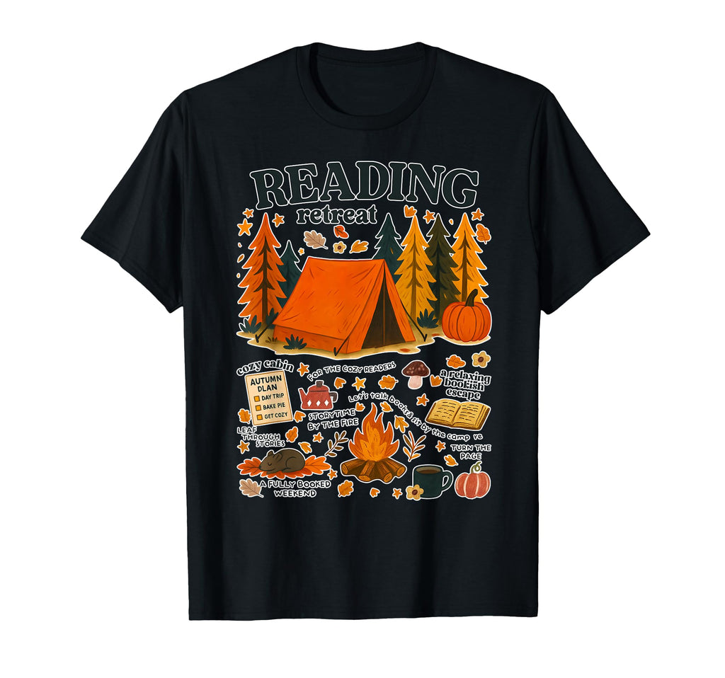 Book Lover Reading Retreat Camping T-Shirt - Custom Art Print Men Women - T-Shirt, Sweatshirt, Hoodie