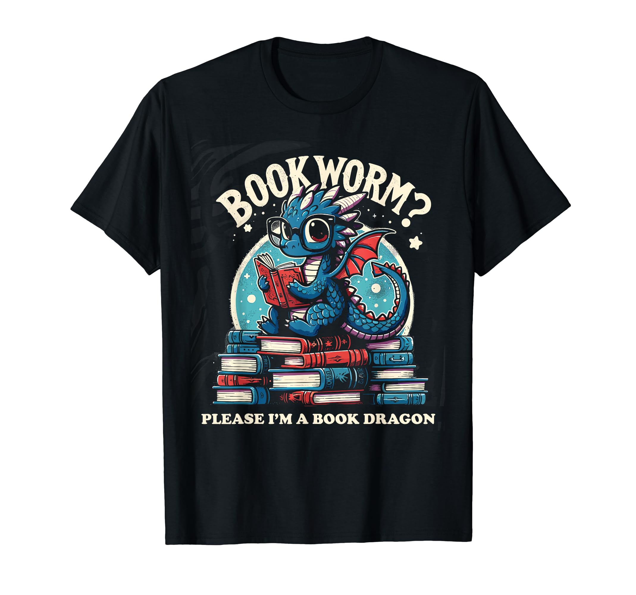 Bookworm Please Im Book Dragon T-Shirt - Minimalist Print Men Women - T-Shirt, Sweatshirt, Hoodie