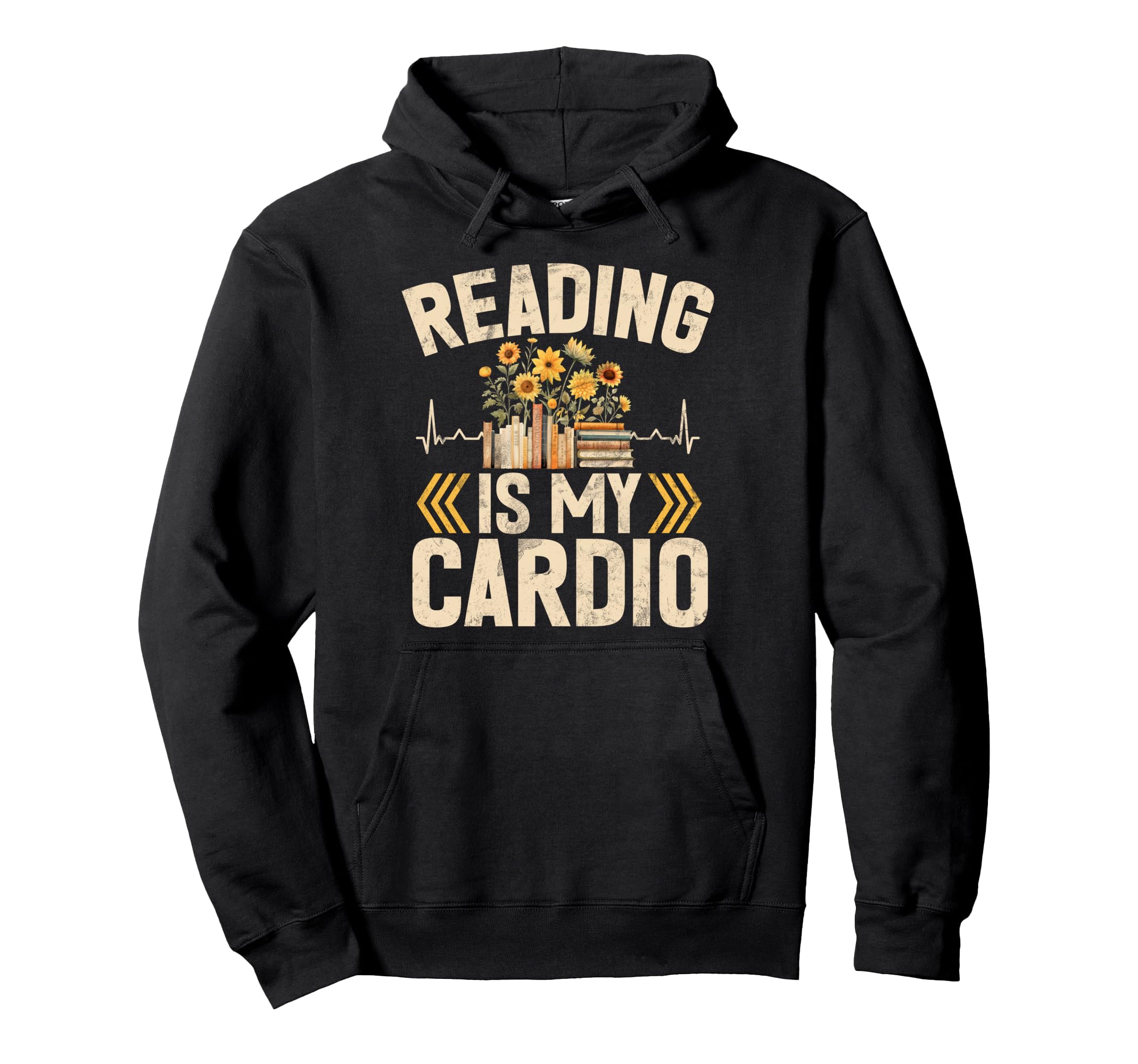 Reading Is My Cardio Librarian Hoodie - Novelty Apparel for Adults - T-Shirt, Sweatshirt, Hoodie