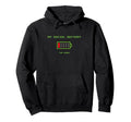Funny Social Battery Low Power Pixel Hoodie - Unique Graphic for Adults - T-Shirt, Sweatshirt, Hoodie
