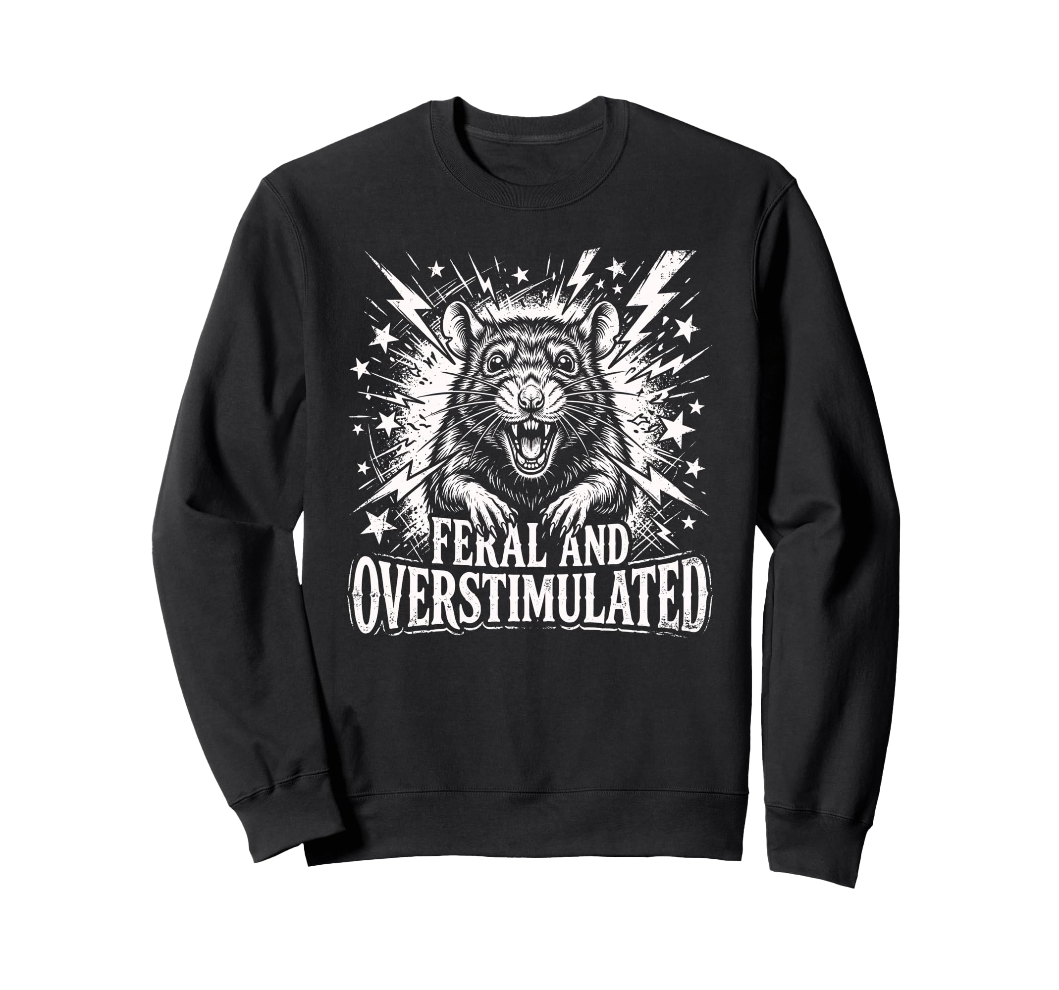 Feral And Overstimulated Autism Rat Sweatshirt - Minimalist Print Unisex - T-Shirt, Sweatshirt, Hoodie