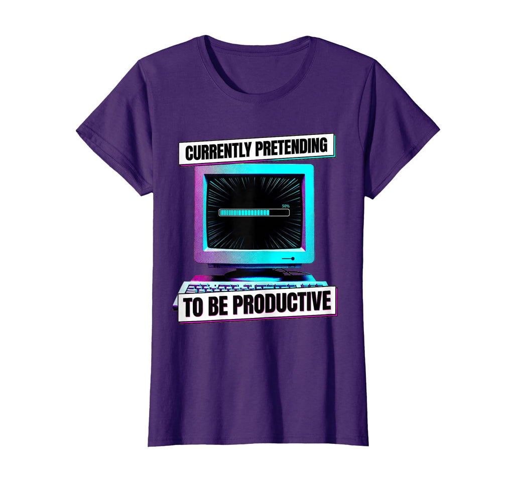 Currently Pretending To Be Productive T-Shirt - Trendy Graphic for Adults - T-Shirt, Sweatshirt, Hoodie