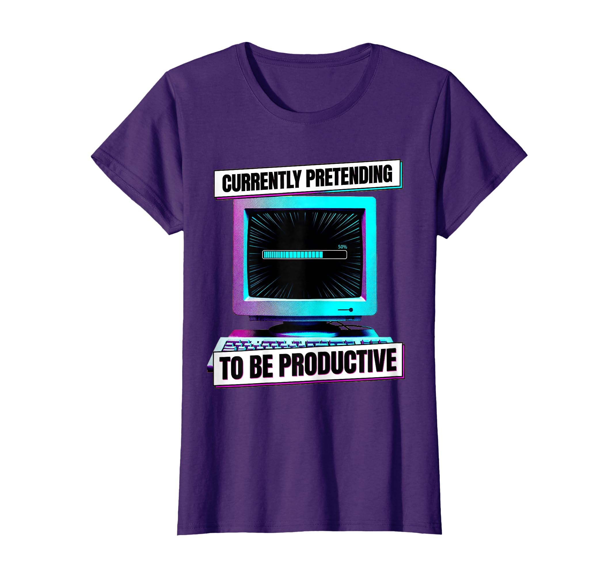 Currently Pretending To Be Productive T-Shirt - Trendy Graphic for Adults - T-Shirt, Sweatshirt, Hoodie