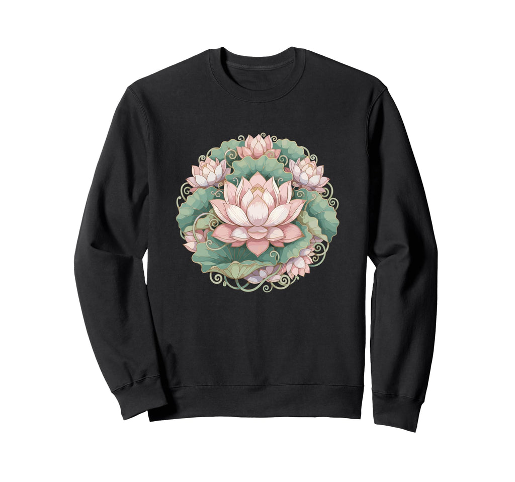 Mystic Lotus Flower Mandala Zen Sweatshirt - Fun Novelty Design Unisex - T-Shirt, Sweatshirt, Hoodie