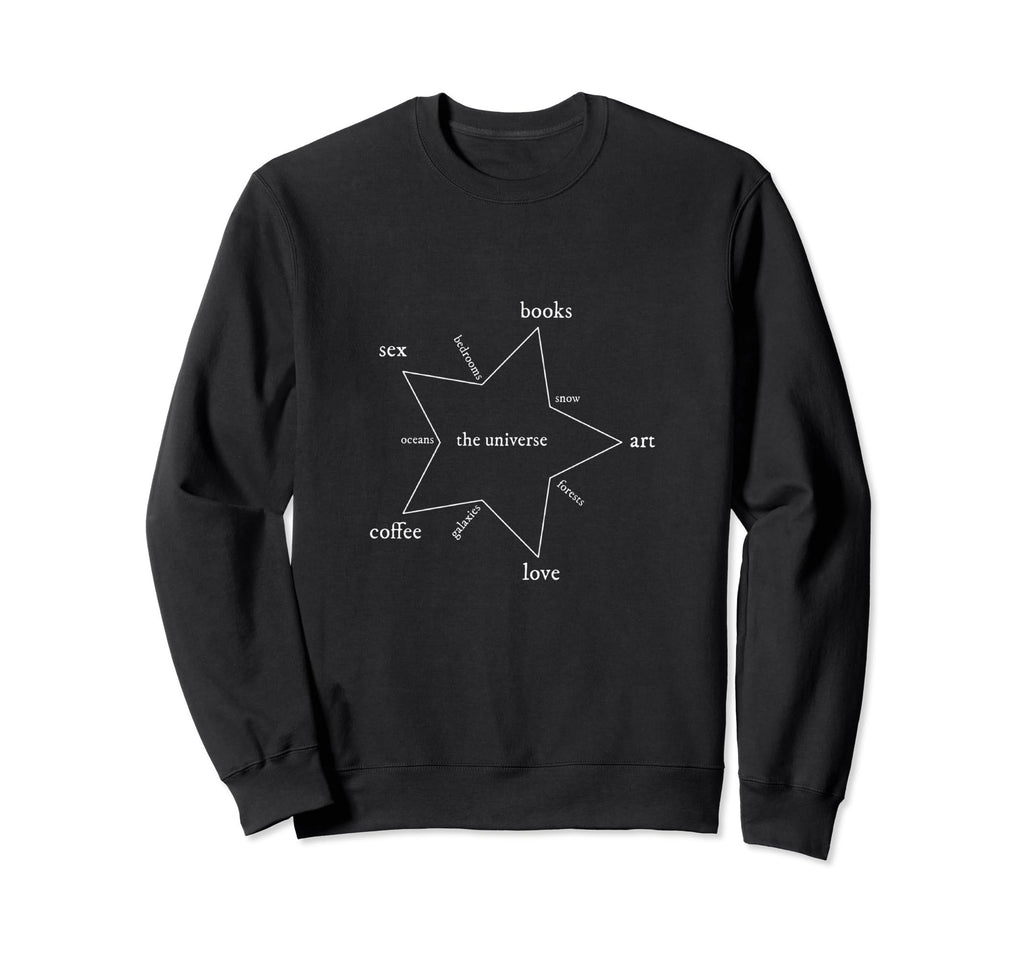 Star Diagram Books Coffee Love Sweatshirt - Aesthetic Graphic for Adults - T-Shirt, Sweatshirt, Hoodie