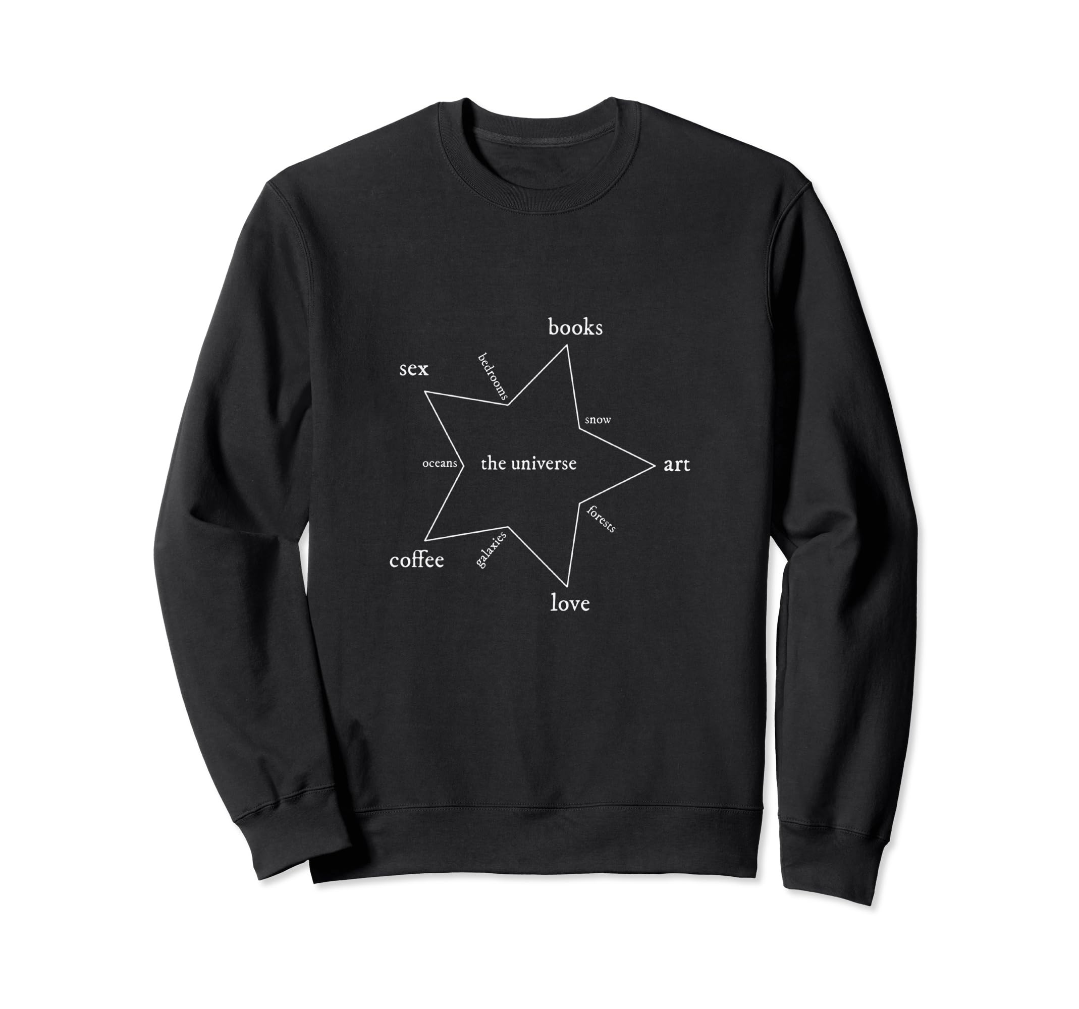 Star Diagram Books Coffee Love Sweatshirt - Aesthetic Graphic for Adults - T-Shirt, Sweatshirt, Hoodie