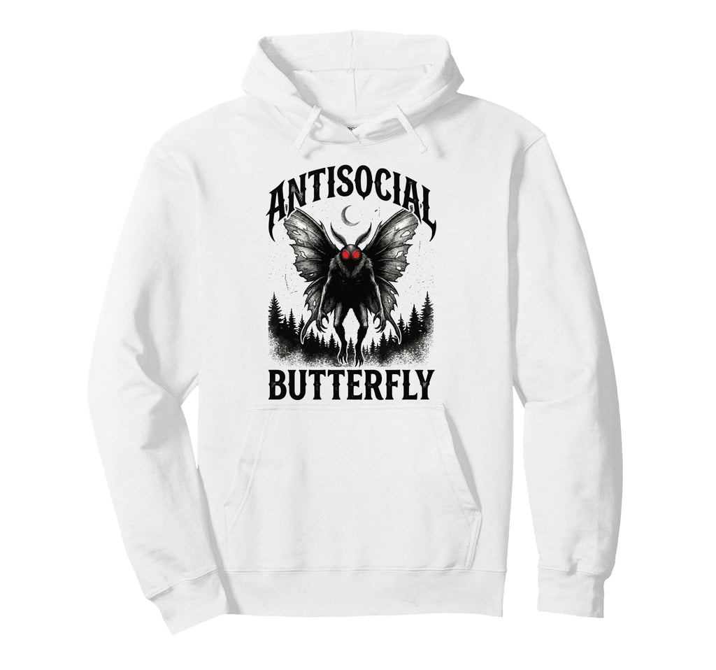 Antisocial Butterfly Hoodie - Trendy Graphic Unisex - T-Shirt, Sweatshirt, Hoodie