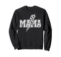 Mama Lightning Bolt Checkered Sweatshirt - Novelty Apparel Men Women - T-Shirt, Sweatshirt, Hoodie