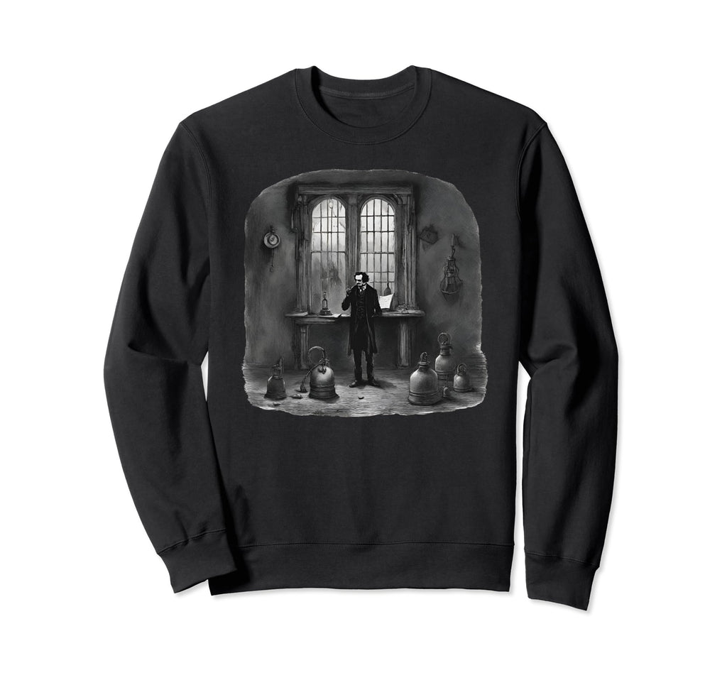 Edgar Allan Poe Portrait Sweatshirt - Fun Novelty Design for Adults - T-Shirt, Sweatshirt, Hoodie