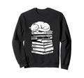Sleeping Cat Books Bibliophile Sweatshirt - Novelty Apparel Men Women - T-Shirt, Sweatshirt, Hoodie